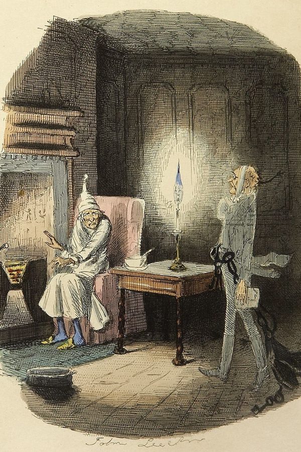 John Leech, «El fantasma de Marley», 1843