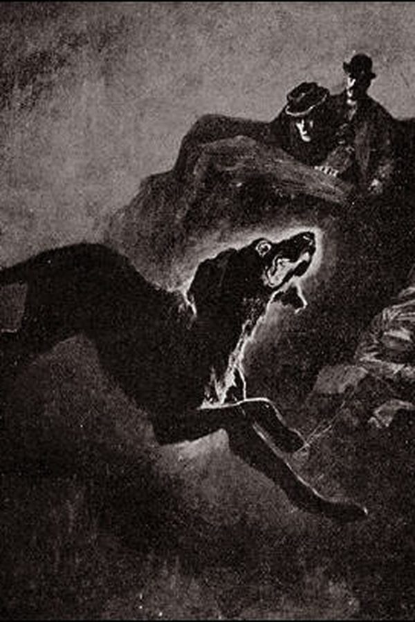 Sidney Paget, «El perro negro como el carbón», ilustración de 1902