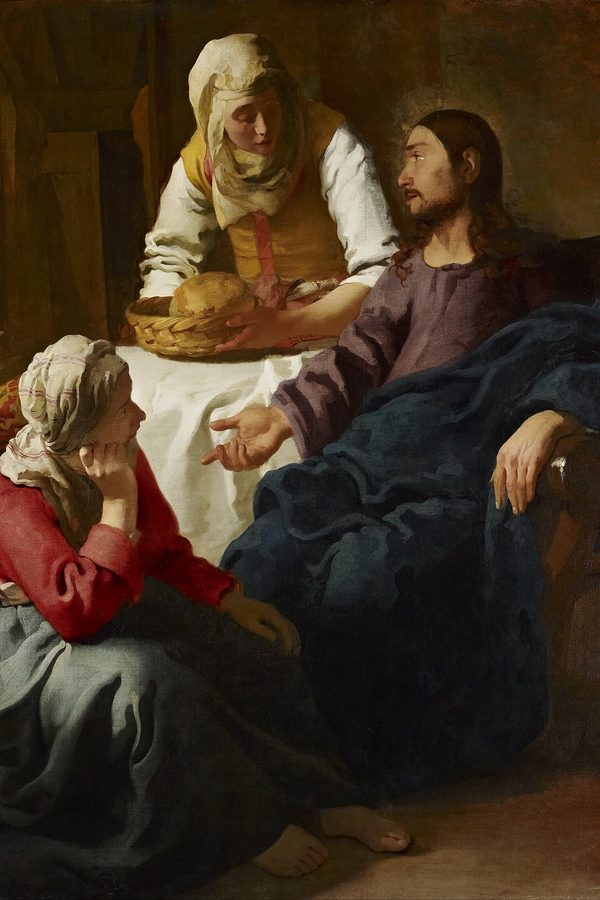 Johannes Vermeer, «Cristo en casa de Marta y María», c. 1655