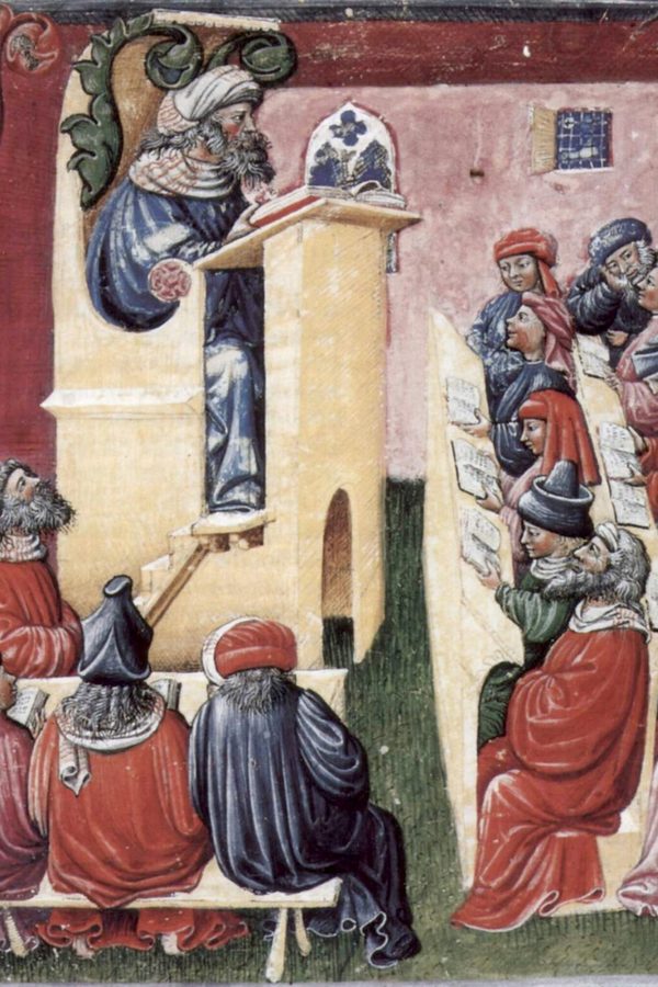Laurentius de Voltolina, «Una clase en la Universidad de Bolonia», siglo XIV