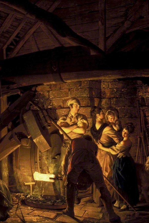 Joseph Wright of Derby, «Una herrería», 1772