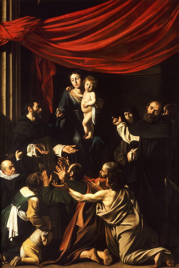 Caravaggio, «Virgen del Rosario», c. 1607