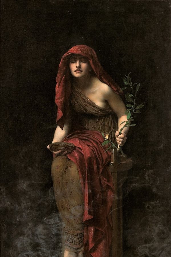 John Collier, «Sacerdotisa de Delfos», 1891