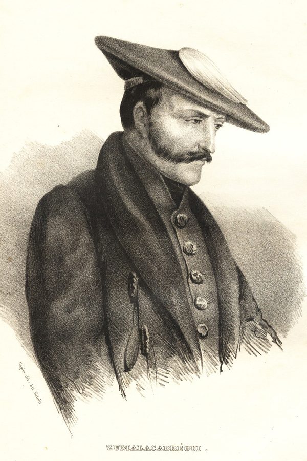 Isidore Magués, «Zumalacárregui», litografía, 1837