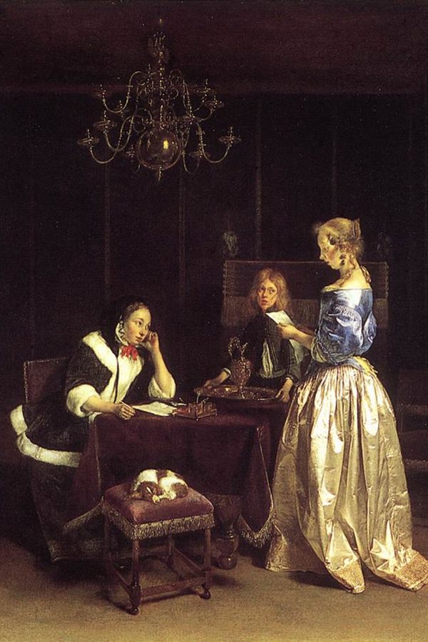 Gerard ter Borch, «Mujer leyendo una carta», c. 1660-1662