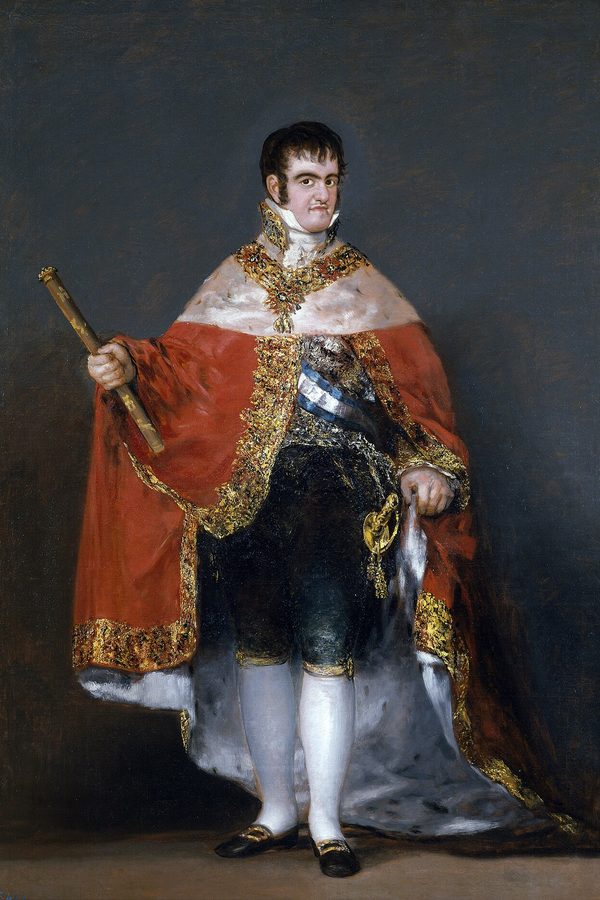 Francisco de Goya, «Fernando VII con manto real», 1814-1815
