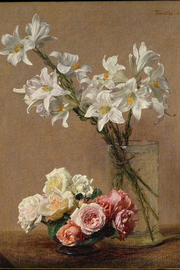 Henri Fantin-Latour, «Rosas y lirios», 1888