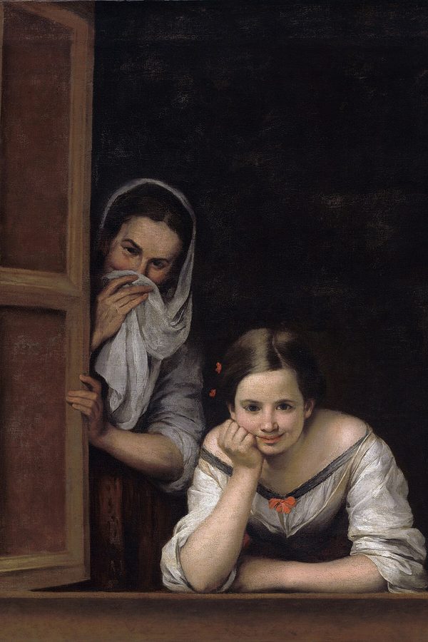 Bartolomé Esteban Murillo, «Dos mujeres en una ventana», siglo XVII