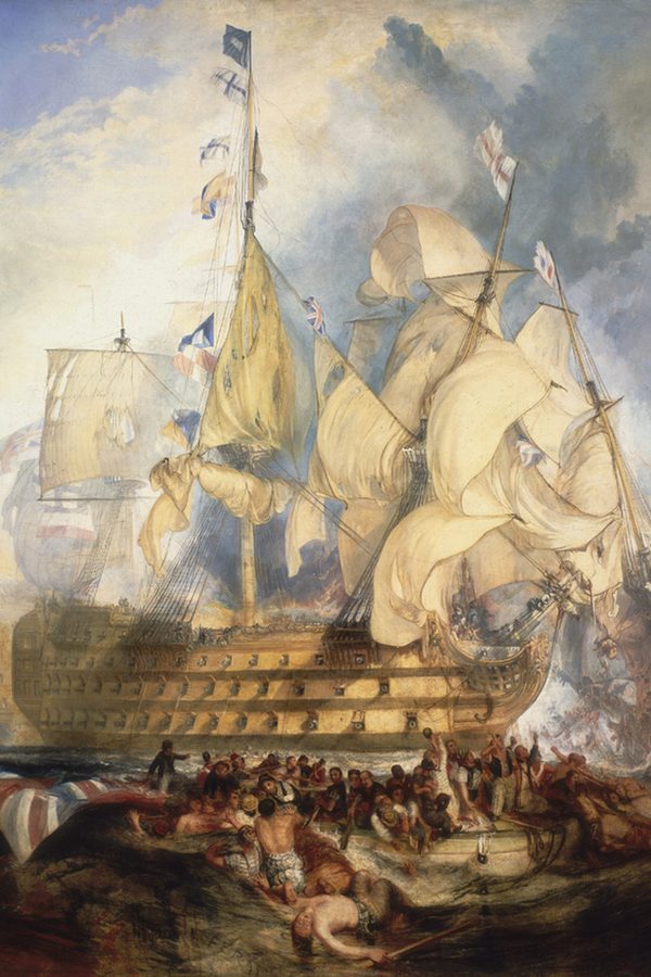J. M. W. Turner, «La batalla de Trafalgar, 21 de octubre de 1805», 1822-1824
