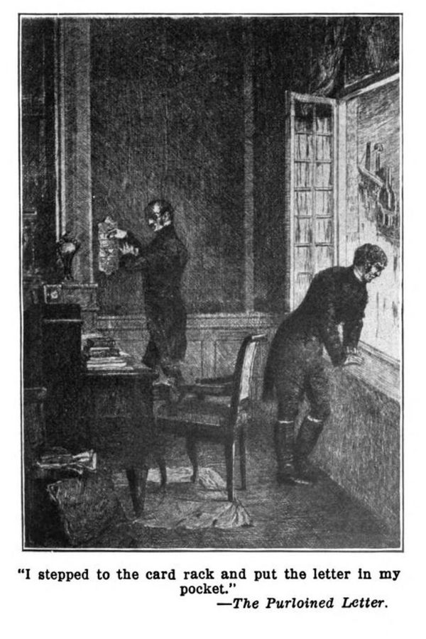 Ilustración para «The Purloined Letter», 1902, autor desconocido