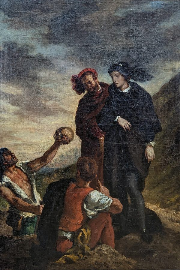 Eugène Delacroix, «Hamlet y Horacio en el cementerio», 1839