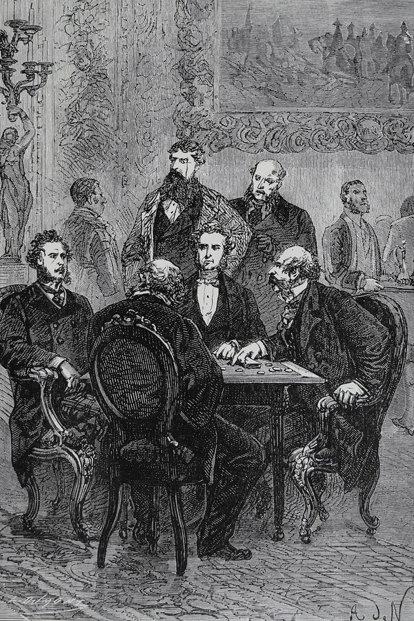 Alphonse de Neuville y Léon Benett, ilustración de «La vuelta al mundo en ochenta días», 1872